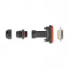 DeLOCK D-Sub 15-polige bus IP67 waterdicht zwart/oranje