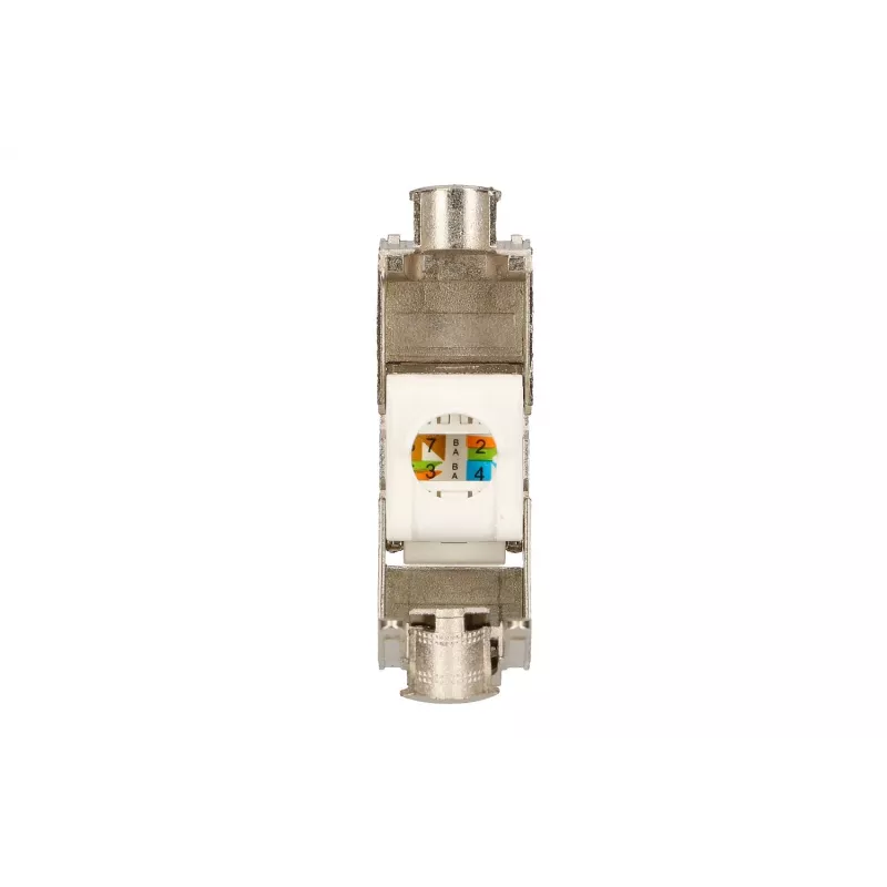 Extralink keystone CAT6A STP RJ45 haakse metalen keystone-module, enkelvoudige poort