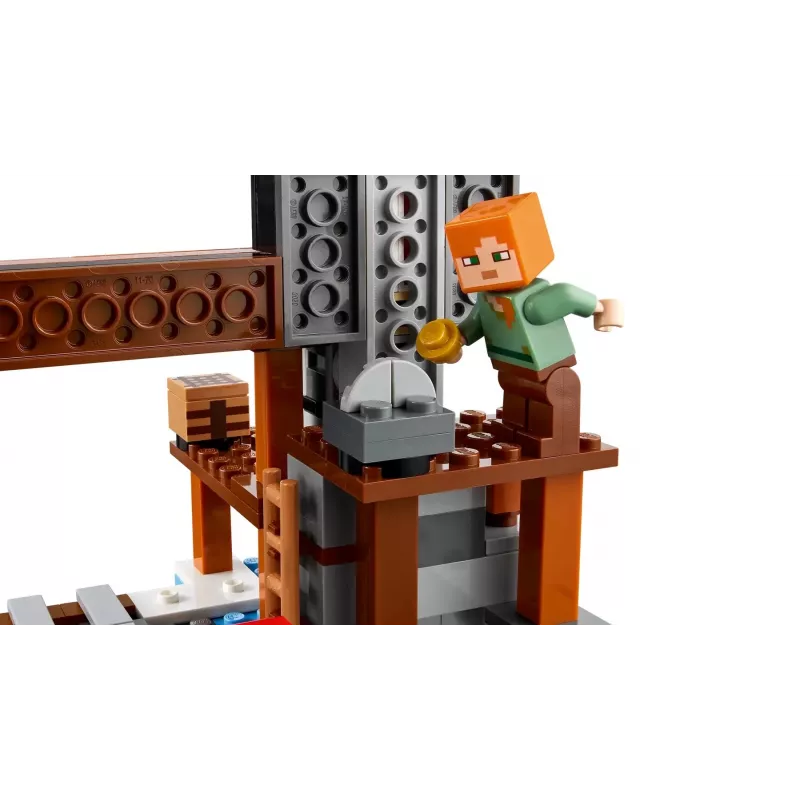 Constructiespeelgoed LEGO Minecraft The Pickaxe Mine set 21277 – 530 onderdelen, 3 minifiguren, leeftijd 8+