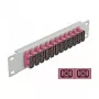 Glasvezel patchpaneel DeLOCK 10 inch 12 poorten SC duplex violet 1U grijs