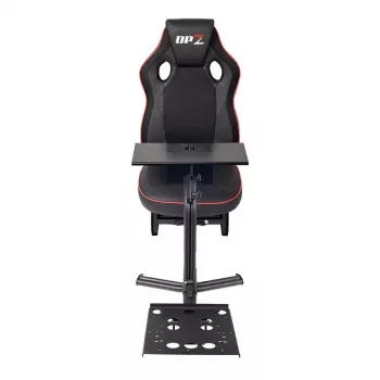Racing cockpit Subsonic SA5681 zwart rood kunstleer mesh metaal