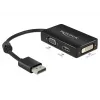 DeLOCK 0,16 m DisplayPort/VGA+HDMI+DVI VGA (D-Sub)+ HDMI + DVI zwart