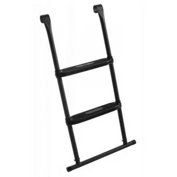Trampolineladder Salta 609 — stalen ladder met 2 treden, zwart, 520 mm breedte, 980 mm hoogte