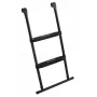 Trampolineladder Salta 609 — stalen ladder met 2 treden, zwart, 520 mm breedte, 980 mm hoogte