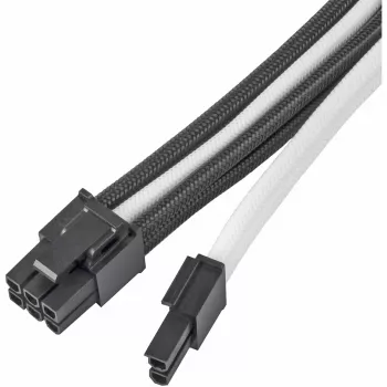 Stroomverlengkabel SILVERSTONE PP07E 8-pin PCIe 30 cm (zwart/wit)