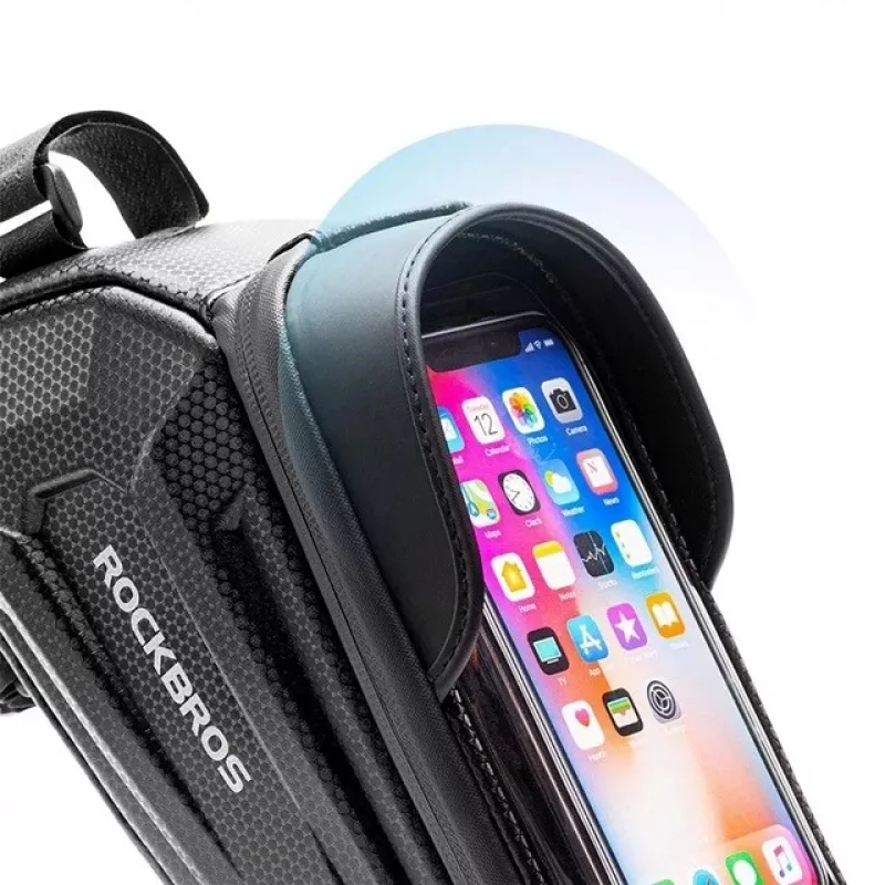 Rockbros B68 fietstas frametas telefoonhoesje 1,7 l zwart