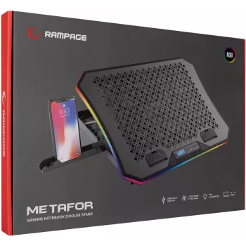 Gamingstoel RAMPAGE METAFOR AD-RC34 — ergonomische verstelbare zitting met kantel- en hoogteverstelling