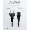 Goobay IEC-kabel 5 m zwart netstekker type F IEC C13 H05VV-F3G