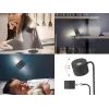 Beper P201UTP304 oplaadbare LED-lamp met magnetische voet, klem en wandbeugel, 2,3 W, dimbaar, zwart