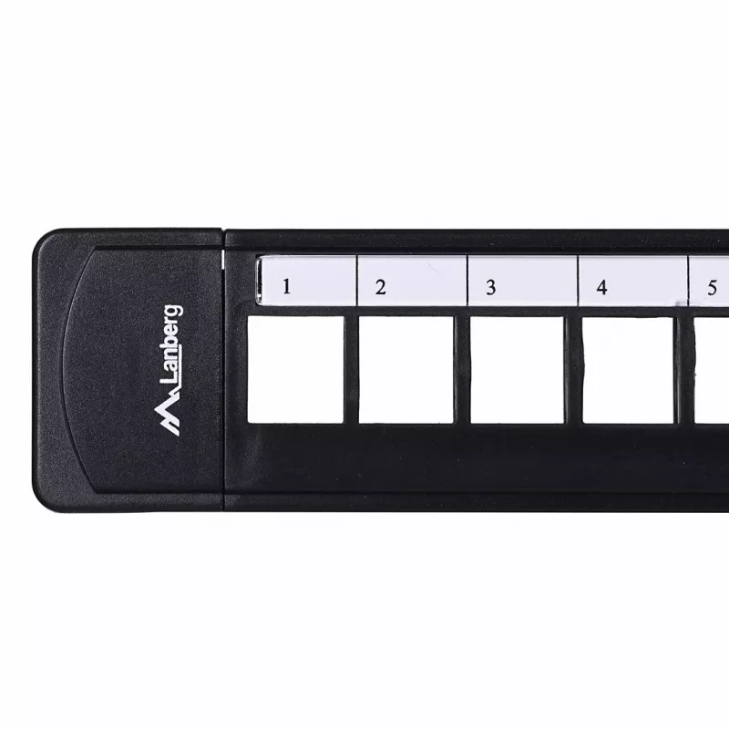 Patchpanel 1U LANBERG PPKS-1124-B, 24 poorten, 1U, ABS, zwart, 482,6×44,5×154 mm