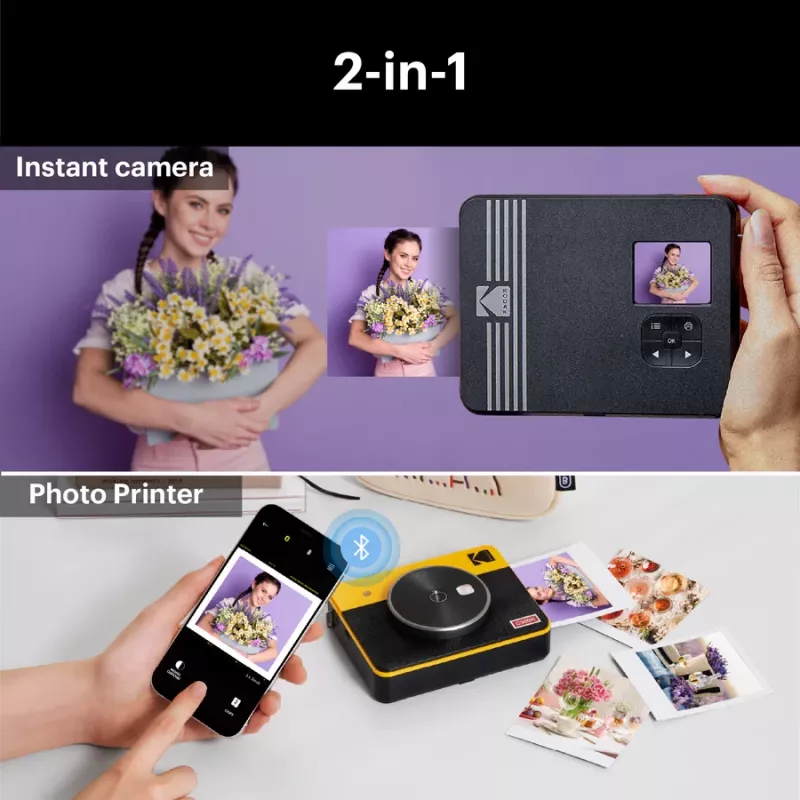 Sofortbildkamera Kodak Mini Shot 3 Retro C300R Geel — direct printen, compact ontwerp