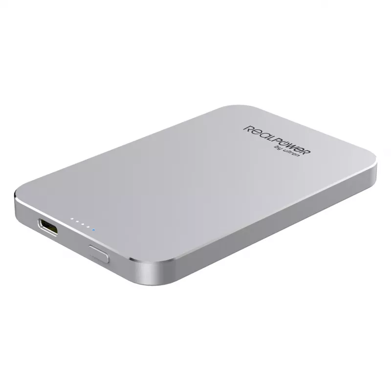 RealPower powerbank PB-5000 MAG zilver 5.000 mAh
