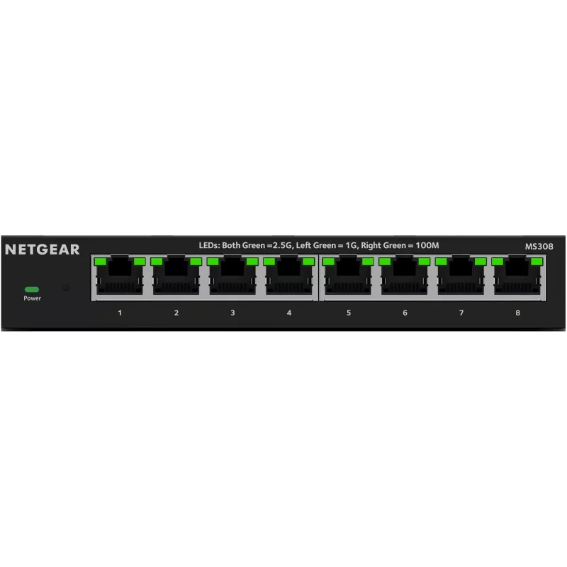 NETGEAR MS308 unmanaged 2.5G Ethernet (100/1000/2500) zwart