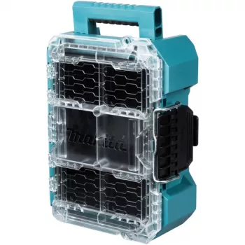 MAKTRAK organizer compact, gereedschapskist blauw/transparant, transparant deksel
