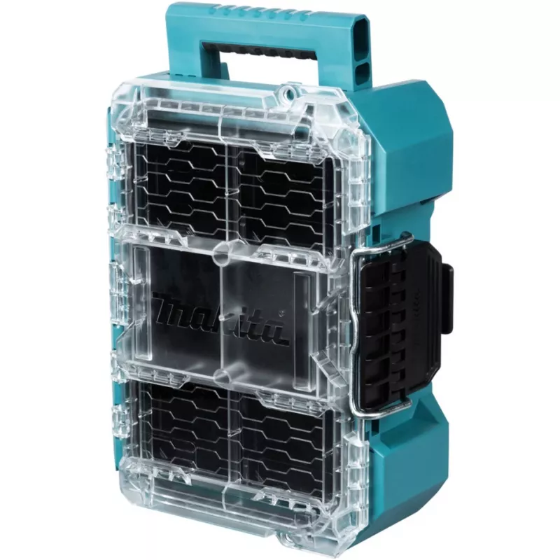 MAKTRAK organizer compact, gereedschapskist blauw/transparant, transparant deksel