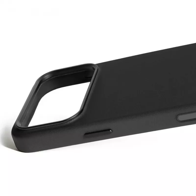 Mujjo Full Leather Case hoes voor iPhone 17 Pro Max zwart