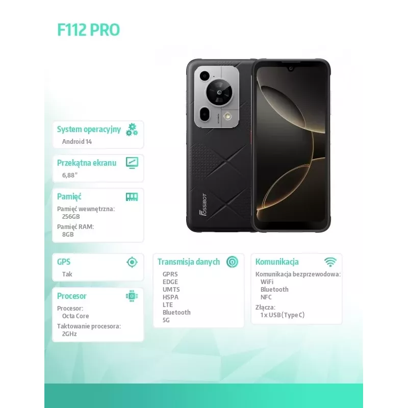 Smartphone FOSSiBOT F112 Pro zwart