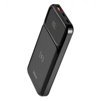 Savio BA-09 powerbank lithium-polymeer (LiPo) 37 mAh draadloos laden zwart
