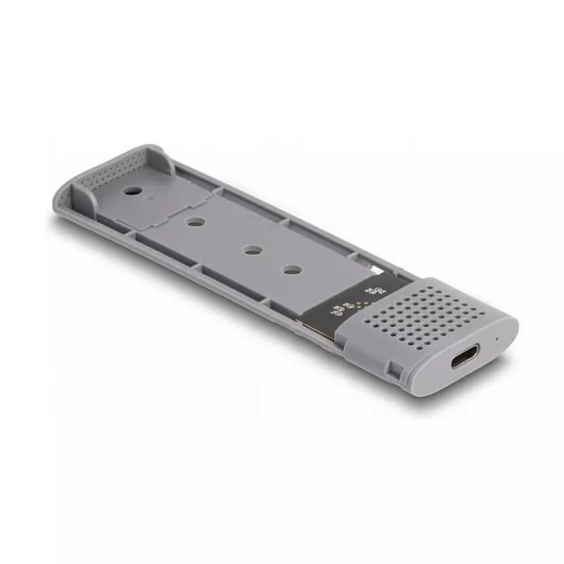 SSD-behuizing DeLOCK Externe USB Type-C combo-behuizing voor M.2 NVMe PCIe of SATA SSD gereedschapsloos