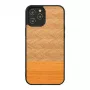 Beschermhoes Man and Wood voor iPhone 12 Pro Max — visgraat oranje zwart