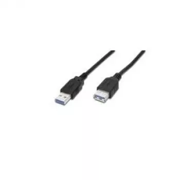 USB-verlengkabel DIGITUS AK-112331, 3 m, USB-A-stekker naar USB-A-bus, USB 3.2 Gen 1, zwart