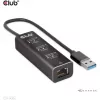USB-hub CLUB3D USB 3.2 Gen1 Type-A met 3 aansluitingen en Gigabit-Ethernet