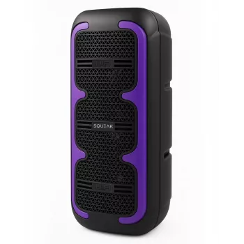 Draagbare stereoluidspreker SQUEAK SQ1009 – Bluetooth 5.3, 45 W RMS, 10 uur accuduur, FM, USB, AUX, LED, 1800 mAh, zwart