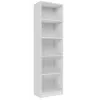 Boekenkast voor het kantoor Topeshop R50 BIEL 5 legplanken wit