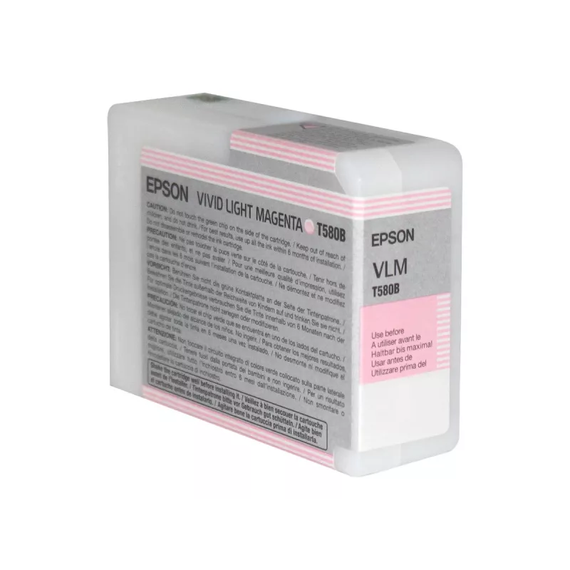 Epson Singlepack Vivid Light Magenta T580B00, Vivid light Magenta, pigmentinkt, 80 ml, 1 stuks