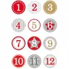 HERMA sticker adventskalender 1-24 rood Ø 2 cm 24 stuks