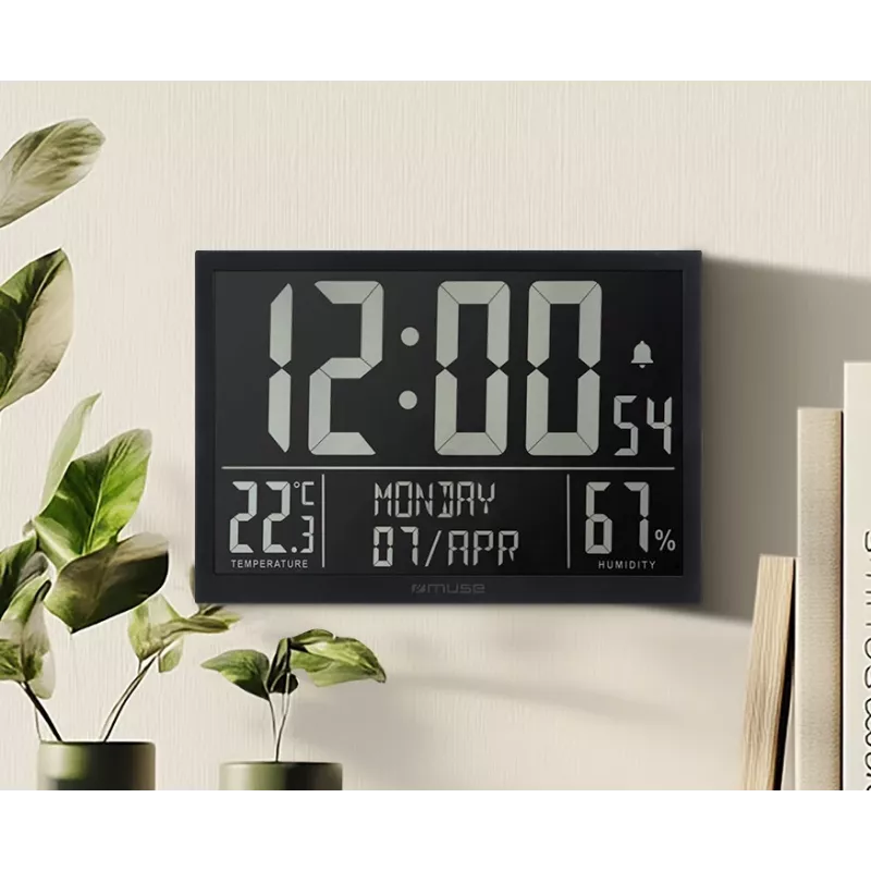 Wandklok muse M-160 WMC — analoge wandklok, rond design, op batterijen
