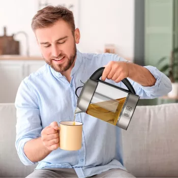 Waterkoker Black & Decker 1,7 L 2200 W zwart roestvrijstaal transparant