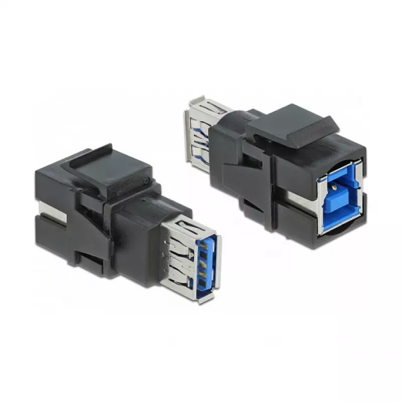 Keystone-module DeLOCK 86395 plat zwart USB A