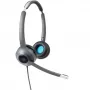 Bedrade on-ear-headset Cisco 522 — dual supra-aural, 3,5 mm met USB-A-adapter, antraciet