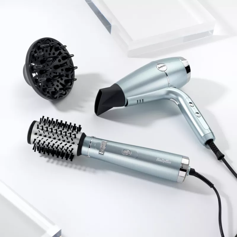 BaByliss AS773E Hydro Fusion Air Styler warmeluchtborstel, black, metallic 700 W 98.4 (2.5 m)