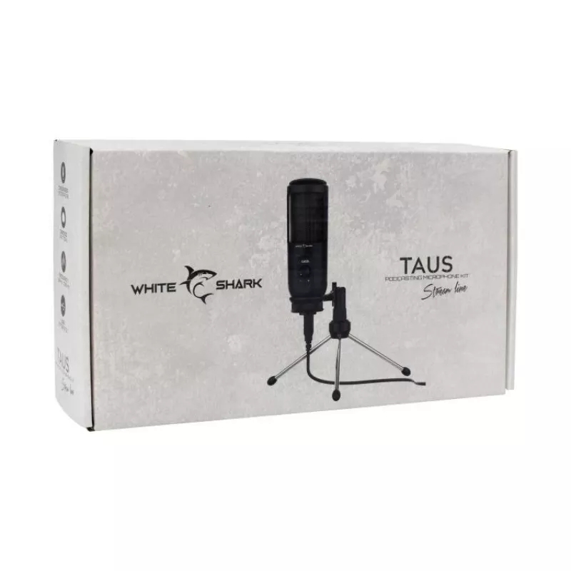 White Shark TAUS microfoon zwart studio