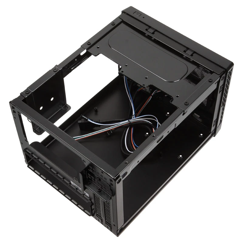 SilverStone SUGO 13 - Desktop - Mini-DTX - zonder voeding (AT / PS/2) - zwart - USB/audio (SST-SG13B-Q)
