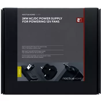 Noctua NV-PS1 voeding, 115/230 V AC naar 12 V DC, voor 12 V-ventilatoren, zwart
