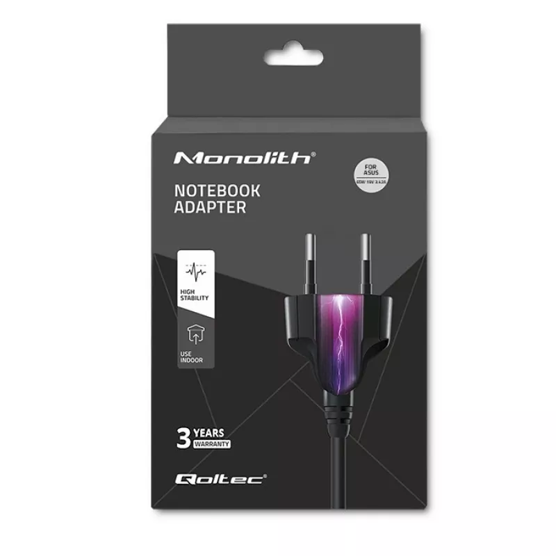 Qoltec 51745 voeding/omvormer indoor 65 W zwart
