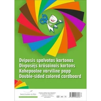 Karton SMLT A4 190 g/m² dubbelzijdig kleur, pakket voor printen en knutselen