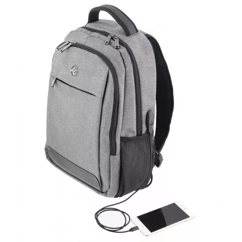 Laptoptas rugzak Tellur Companion 15,6 inch met USB-aansluiting, grijs