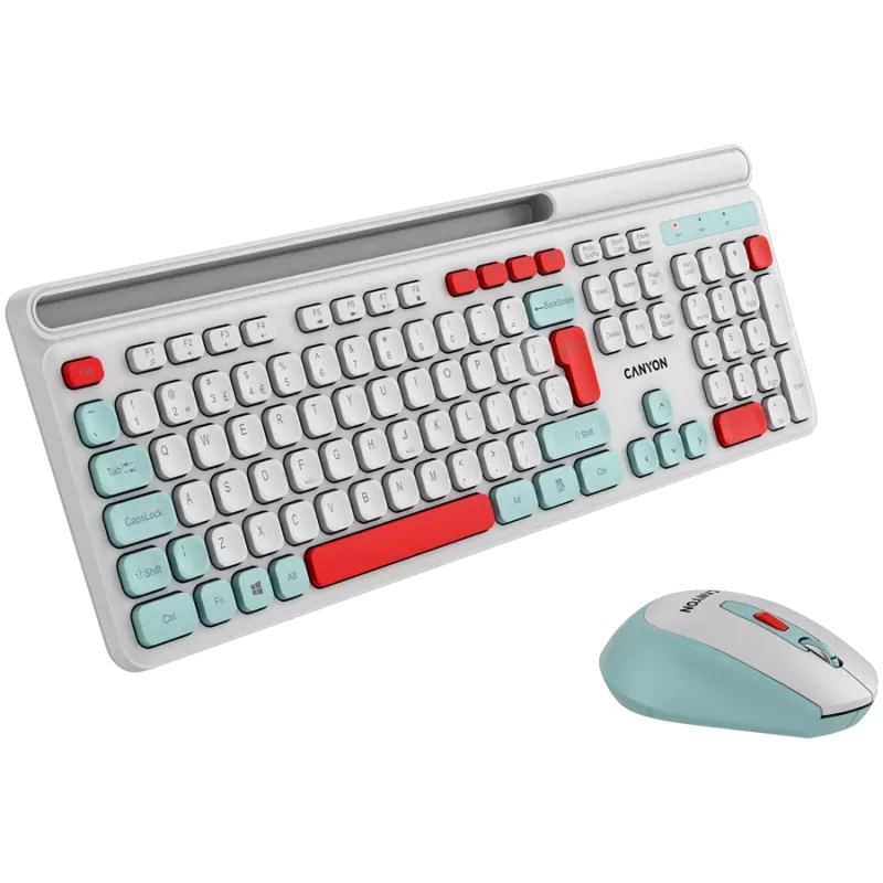 CANYON HSET-W5 EN toetsenbord+muis AAA+AA draadloos wit