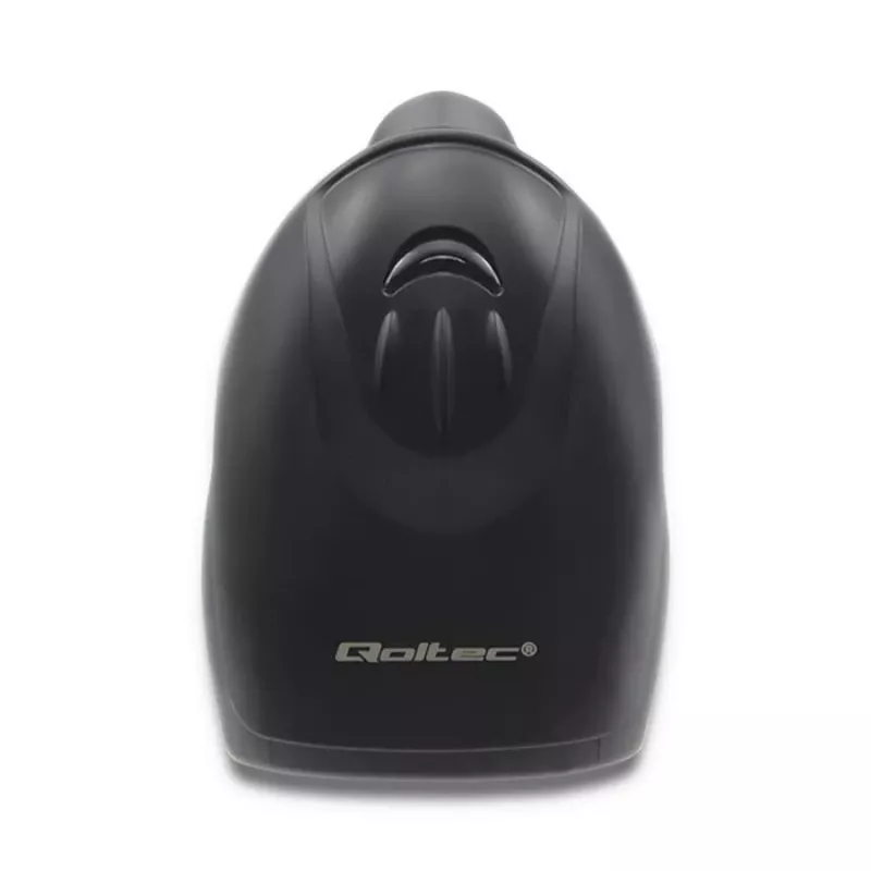 Handbarcodescanner QOLTEC 50868 — 1D/2D-laserscanner, USB bekabeld & draadloos, werkafstand 600 mm, zwart