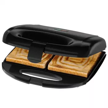 Sandwichmaker CLATRONIC ST 3814, 820 W, 2 sandwiches, antiaanbakplaten, koele greep