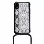 Lookabe Necklace Snake Edition telefoonhoesje voor iPhone XR, zilver/zwart