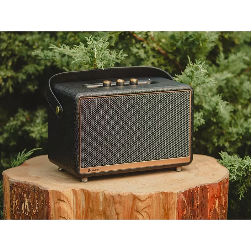 Draagbare stereoluidspreker TRACER M45 zwart — Bluetooth 5.0, 45 W RMS, FM-radio, ingebouwde microfoon, op batterij