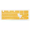 Toetskapset Ducky DKSA109-DEPDYDYYWO1 geel PBT Double-Shot DE-layout 109 toetsen