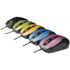 USB-kabelmuis, 4 knoppen, optisch, symmetrisch, blauw