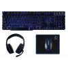 Toetsenbord muis inclusief Rebeltec SHERMAN gaming USB QZERTY Engels zwart