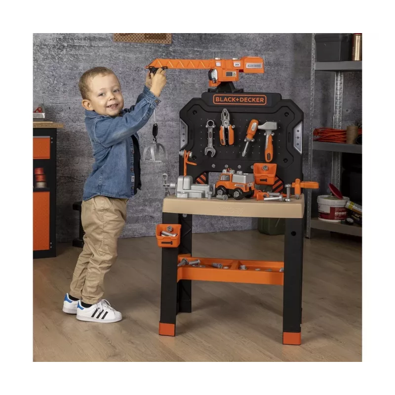 Kinderwerkplaats speelgoed SMOBY Bricolo Builder 7600360741 – bouwgereedschapsset voor rollenspellen